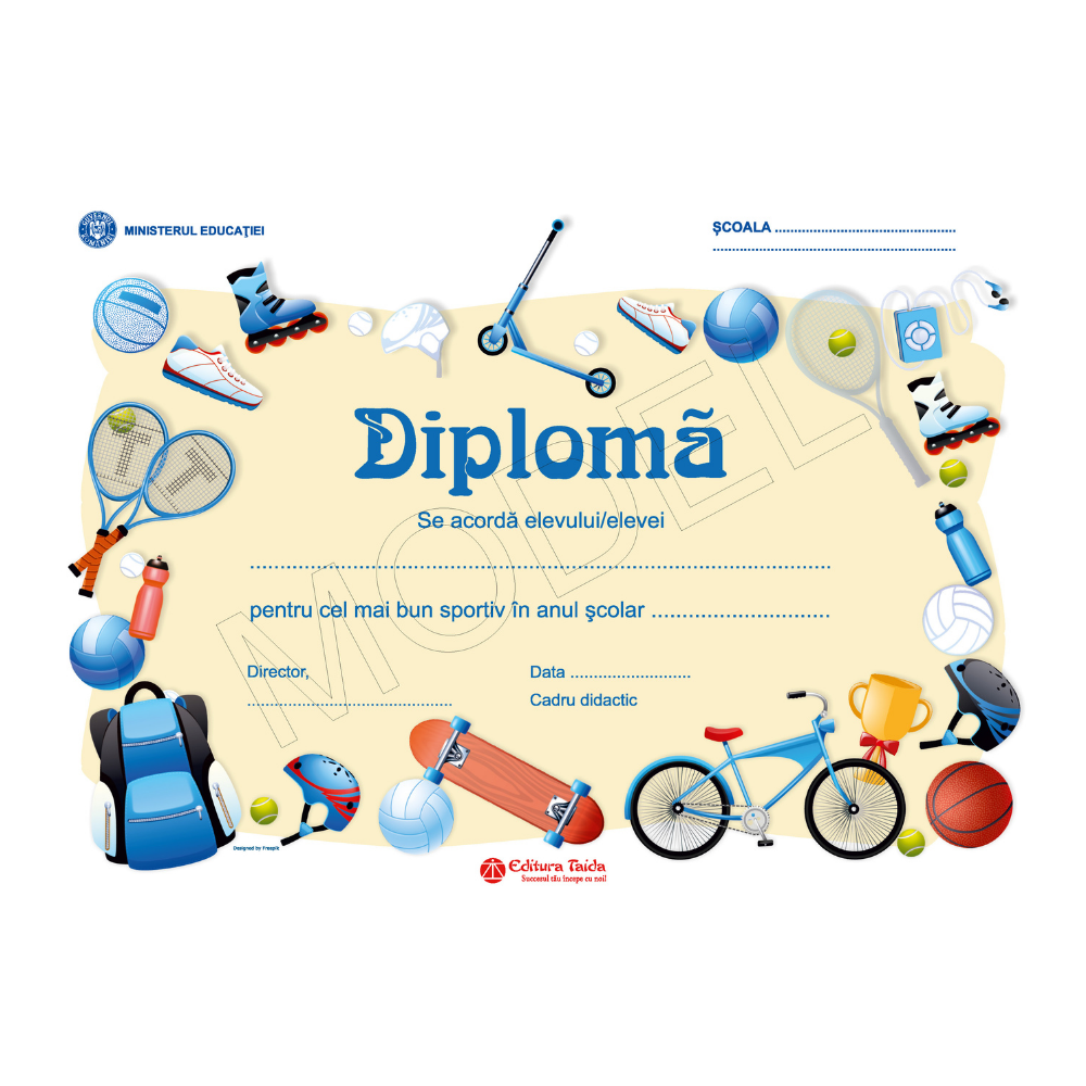 Diploma scolara model 1 - Sport si miscare
